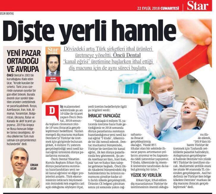 Star Gazetesi | Dişte Yerli Hamle